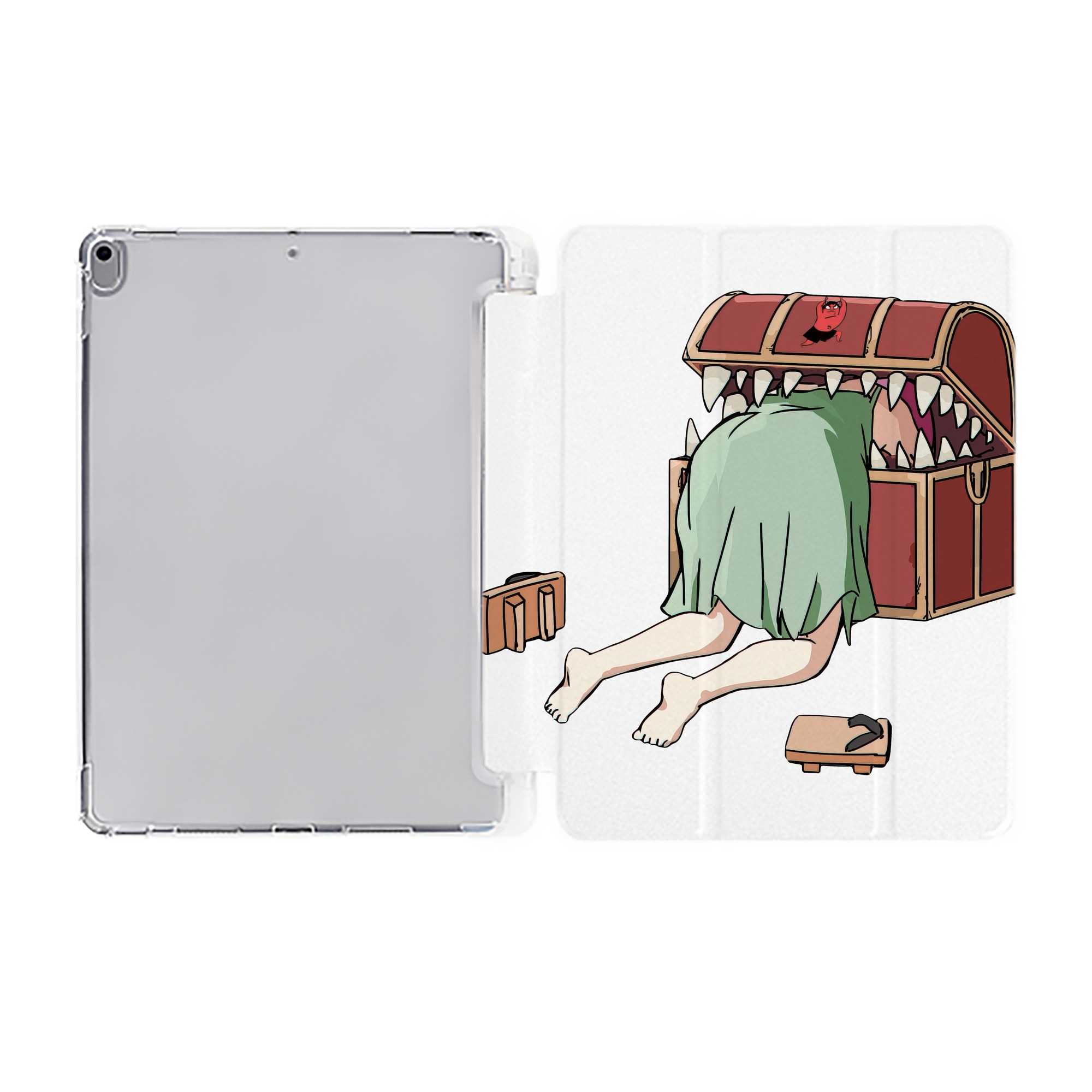 （画像用） 葬送のフリーレン Frieren IPad ケース ペン収納付き 三つ折りスタンド PUレザー×シリコン 対応機種9.5/10.5/10.9インチ